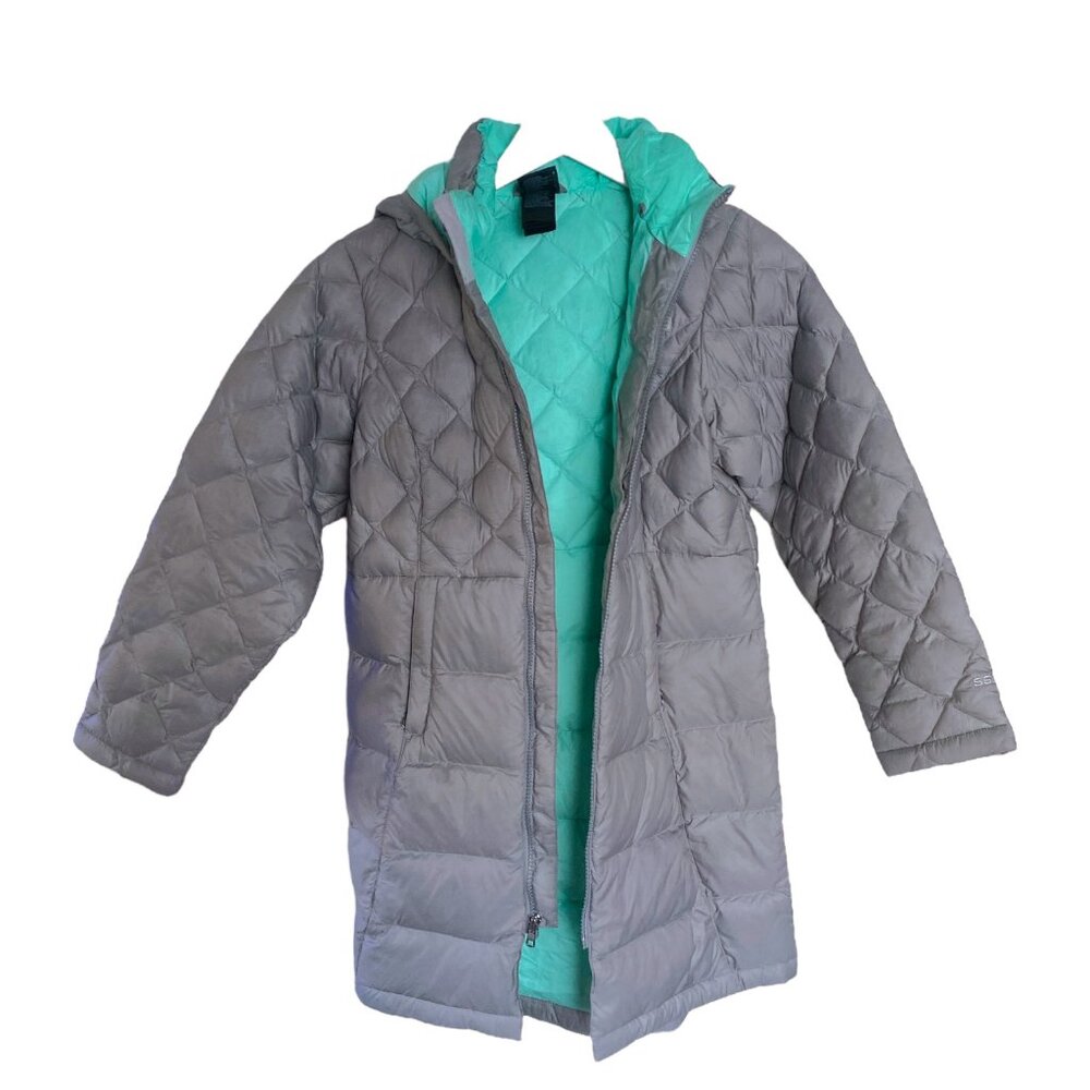 The North Face Girls  (M) 10/12 Gray 550 Series Goose Down Puffer Hoodie Jacket